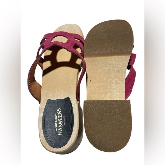 Swedish Hasbeens Women's Burgundy Mules - Picture 5 of 5